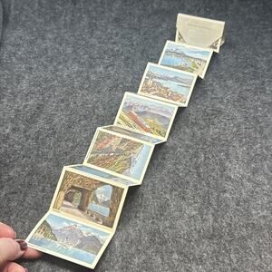 Vtg Luzern Switzerland Souvenir Fold Out Mini Photos Globetrotter Swiss Views